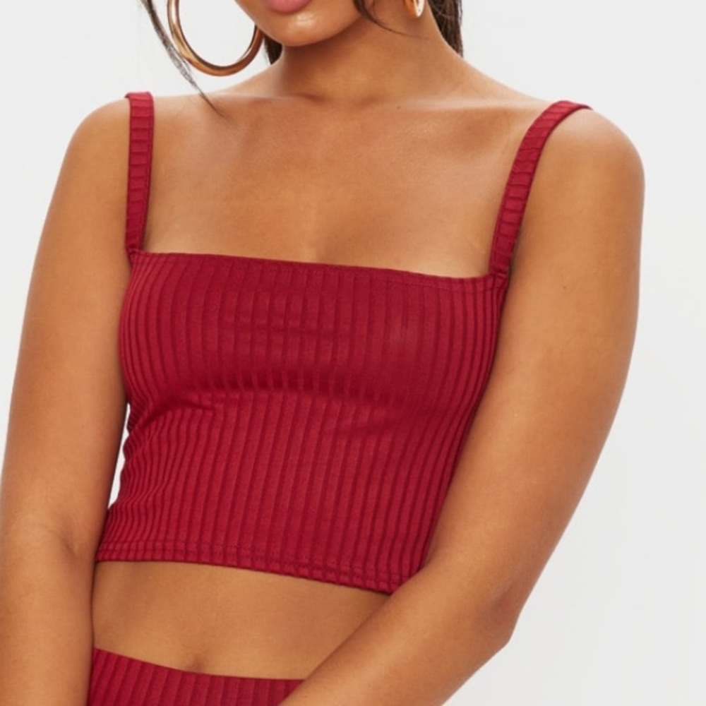 Burgundy Crop Top